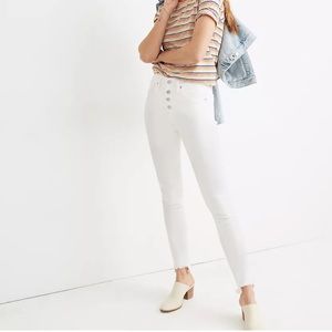 NWOT Madewell white skinny jeans